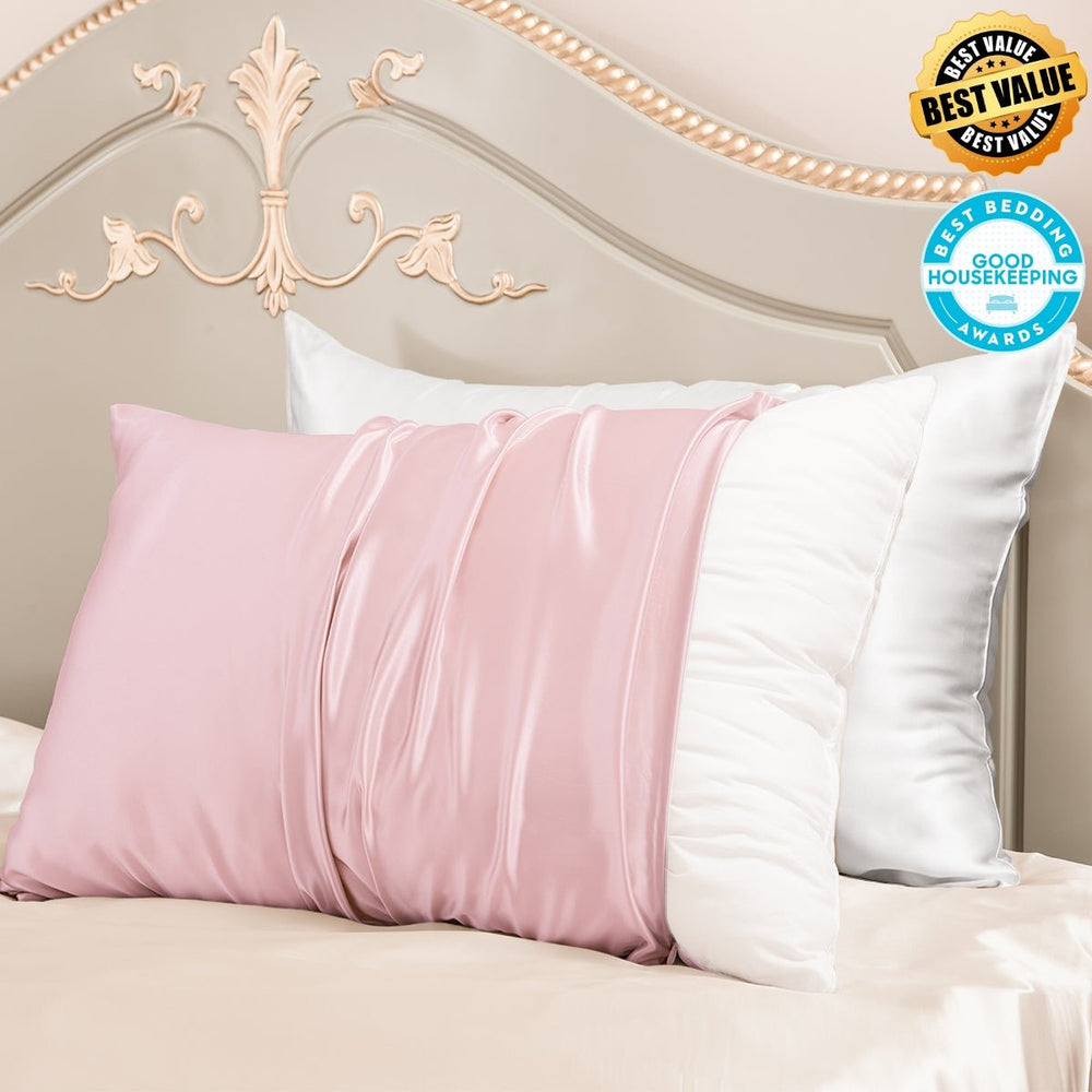 23mm 6A+ Zipper Mulberry Silk Pillowcases (Pack of 2) - From Where Finds - 
