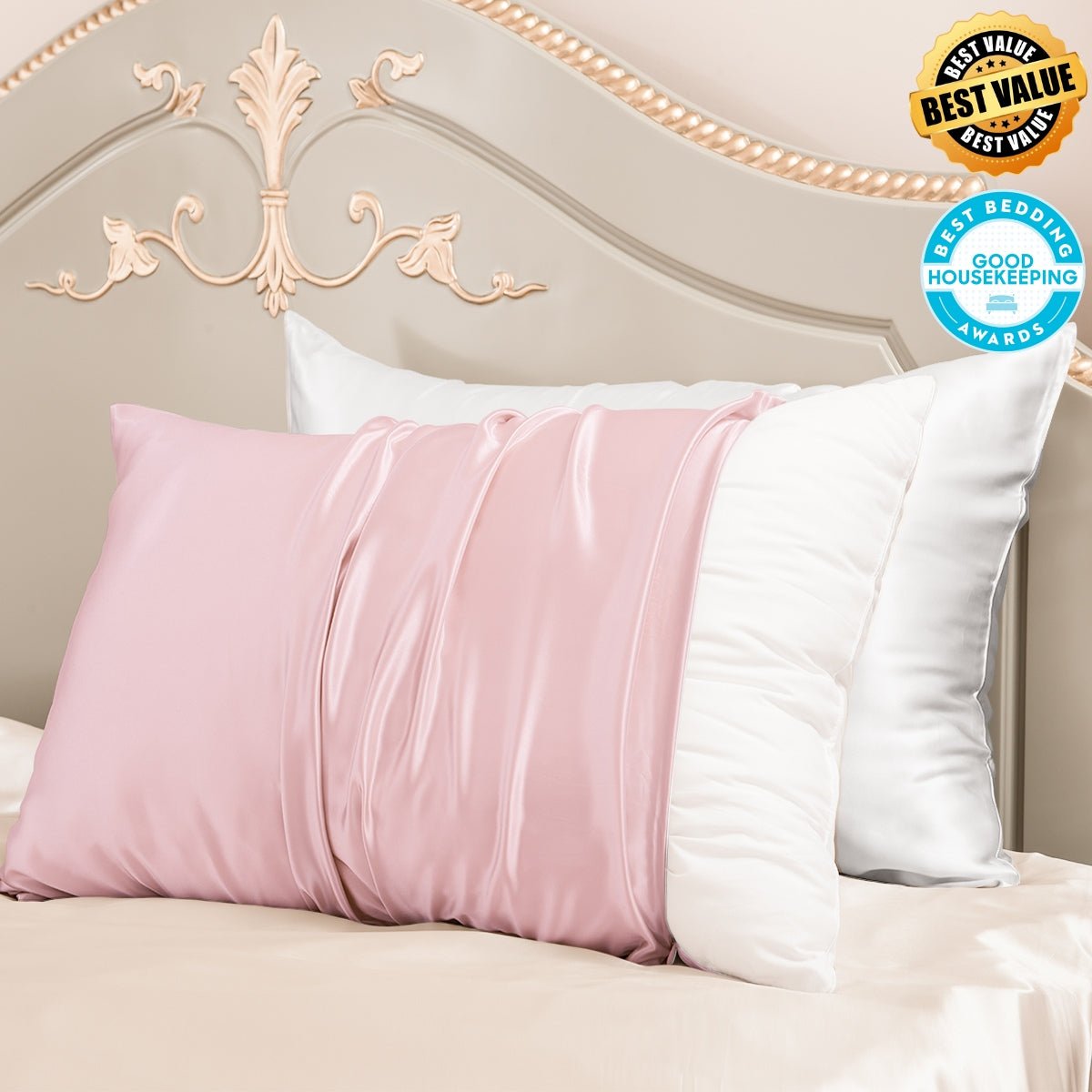 23mm 6A+ Zipper Mulberry Silk Pillowcases (Pack of 2) - From Where Finds - 