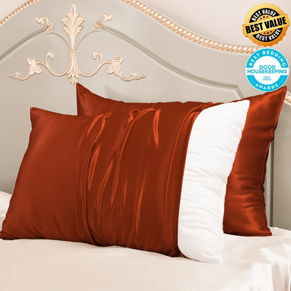23mm 6A+ Zipper Mulberry Silk Pillowcases (Pack of 2) - From Where Finds - 