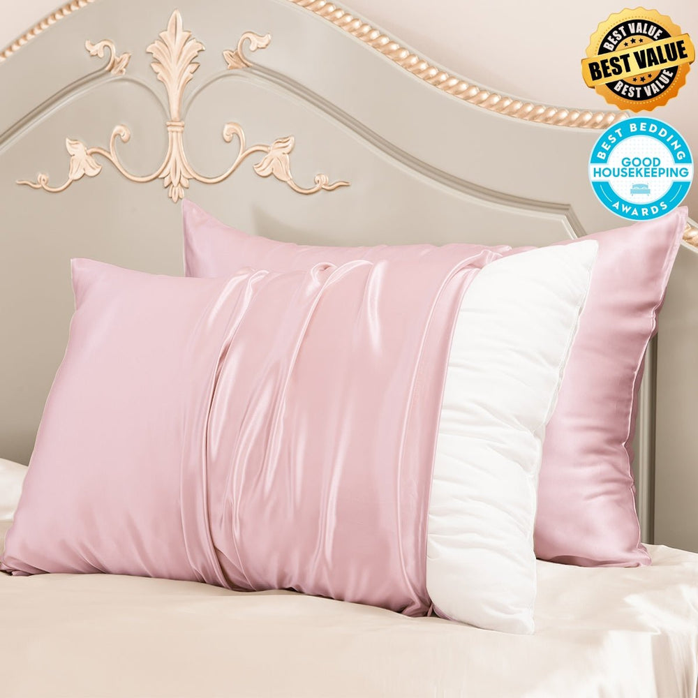 23mm 6A+ Zipper Mulberry Silk Pillowcases (Pack of 2) - From Where Finds - 