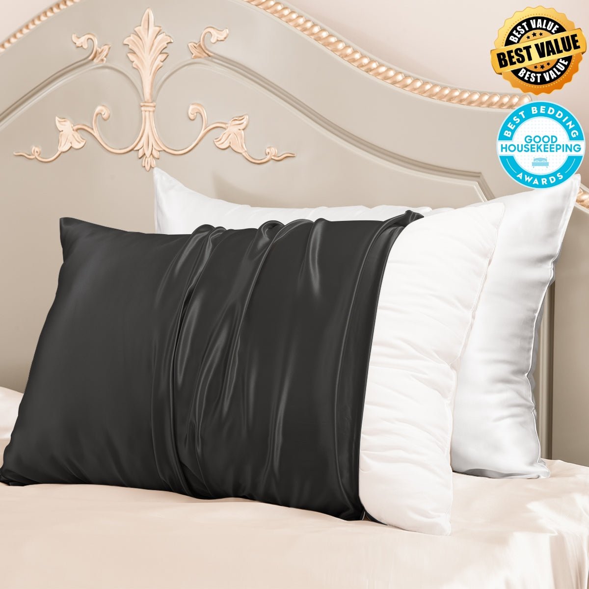 23mm 6A+ Zipper Mulberry Silk Pillowcases (Pack of 2) - From Where Finds - 