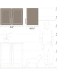 24" H Wall Cabinet with Panel Doors - From Where - 