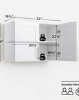 24" H Wall Cabinet with Panel Doors - From Where - 