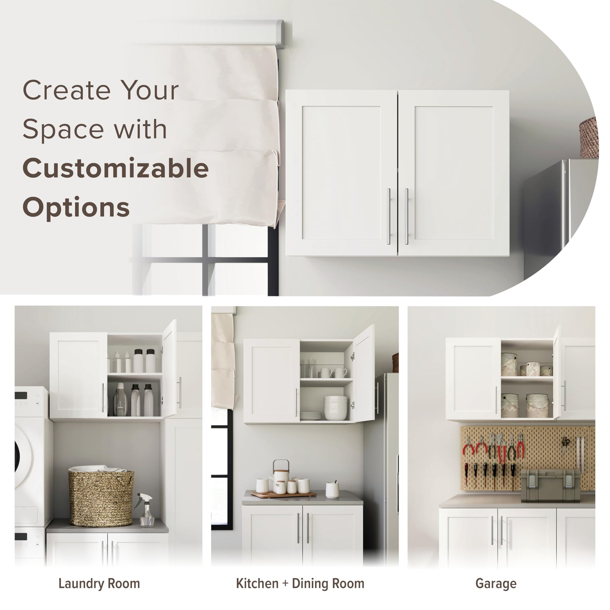 24&quot; H Wall Cabinet with Panel Doors - From Where - 