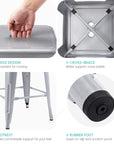 24" High Backless Metal Barstools - From Where - 
