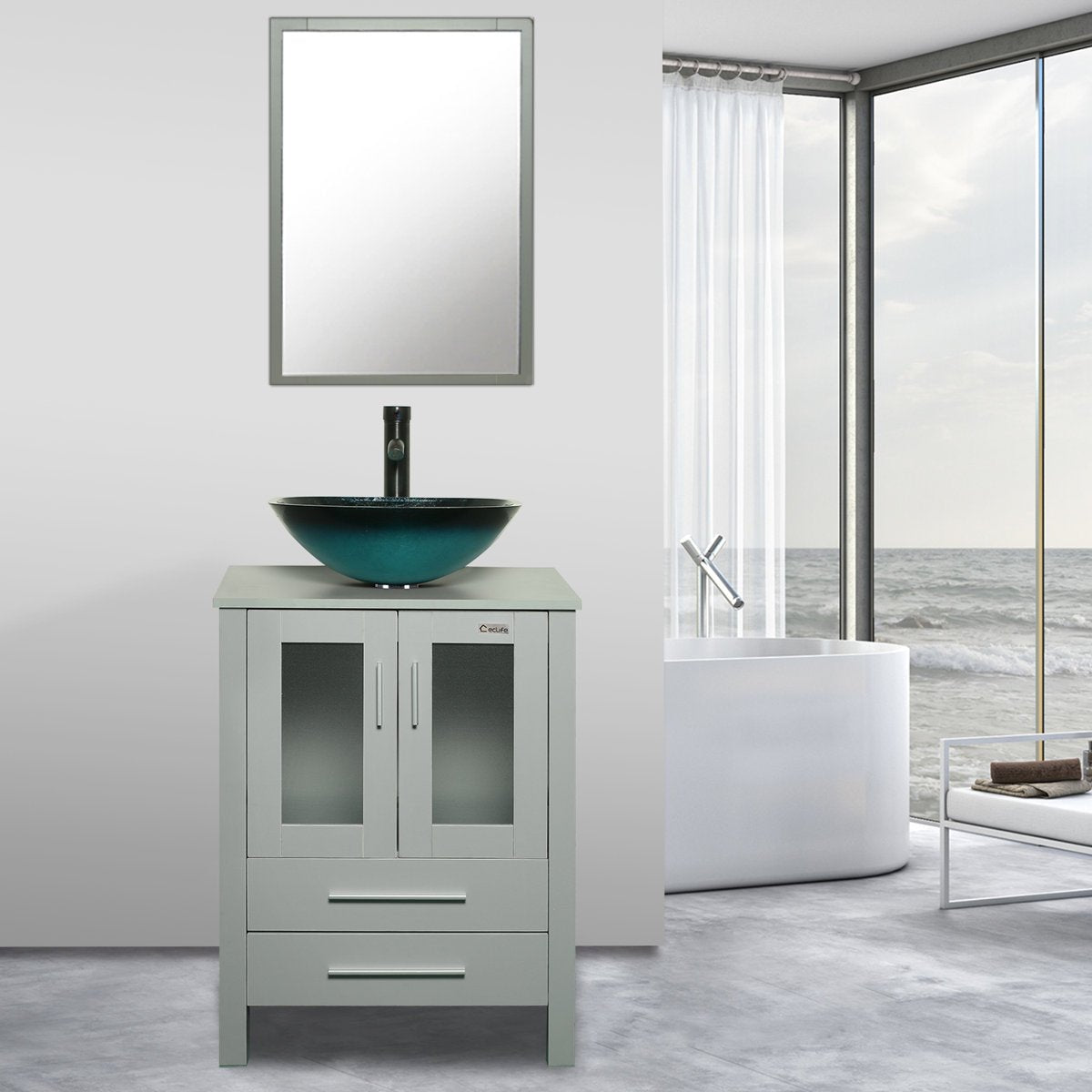 24'' Single Bathroom Vanity Set - From Where - 