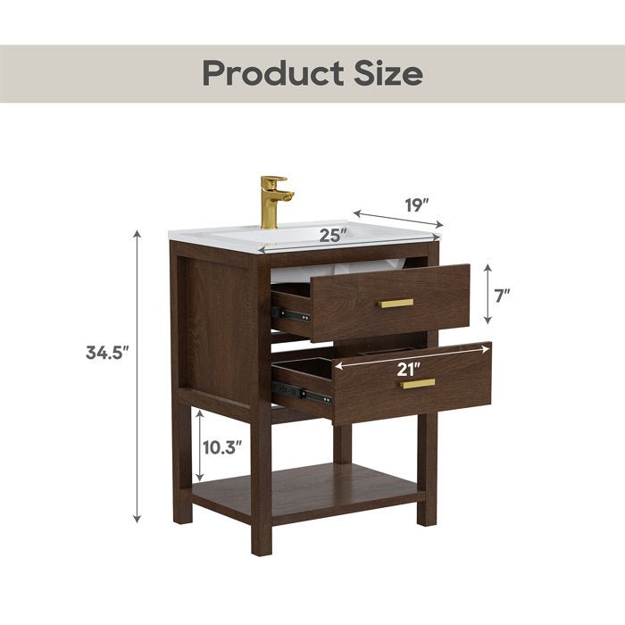 24&quot; Single Sink Bathroom Vanity - From Where - 