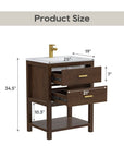 24" Single Sink Bathroom Vanity - From Where - 