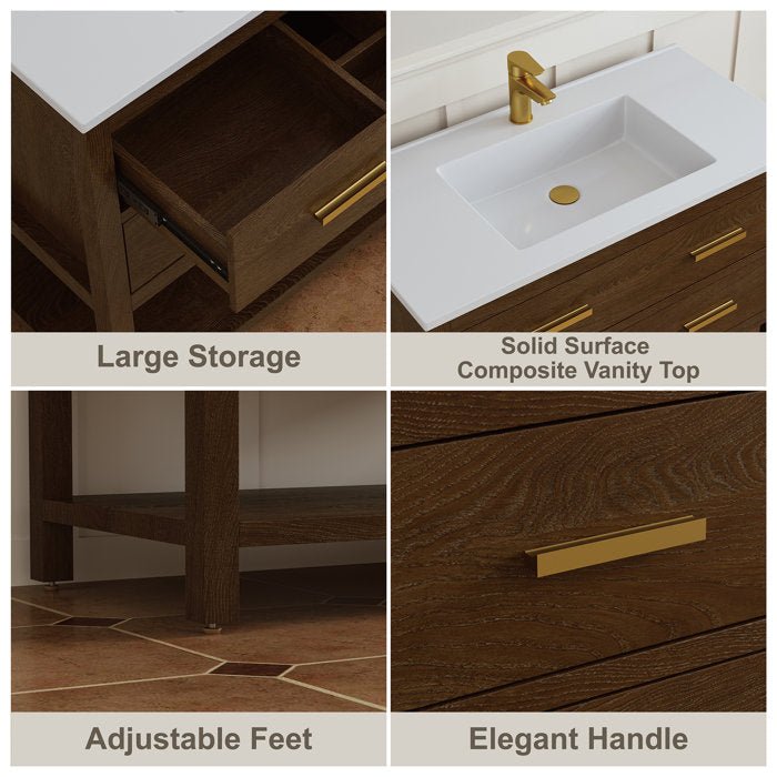 24" Single Sink Bathroom Vanity - From Where - 