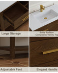 24" Single Sink Bathroom Vanity - From Where - 