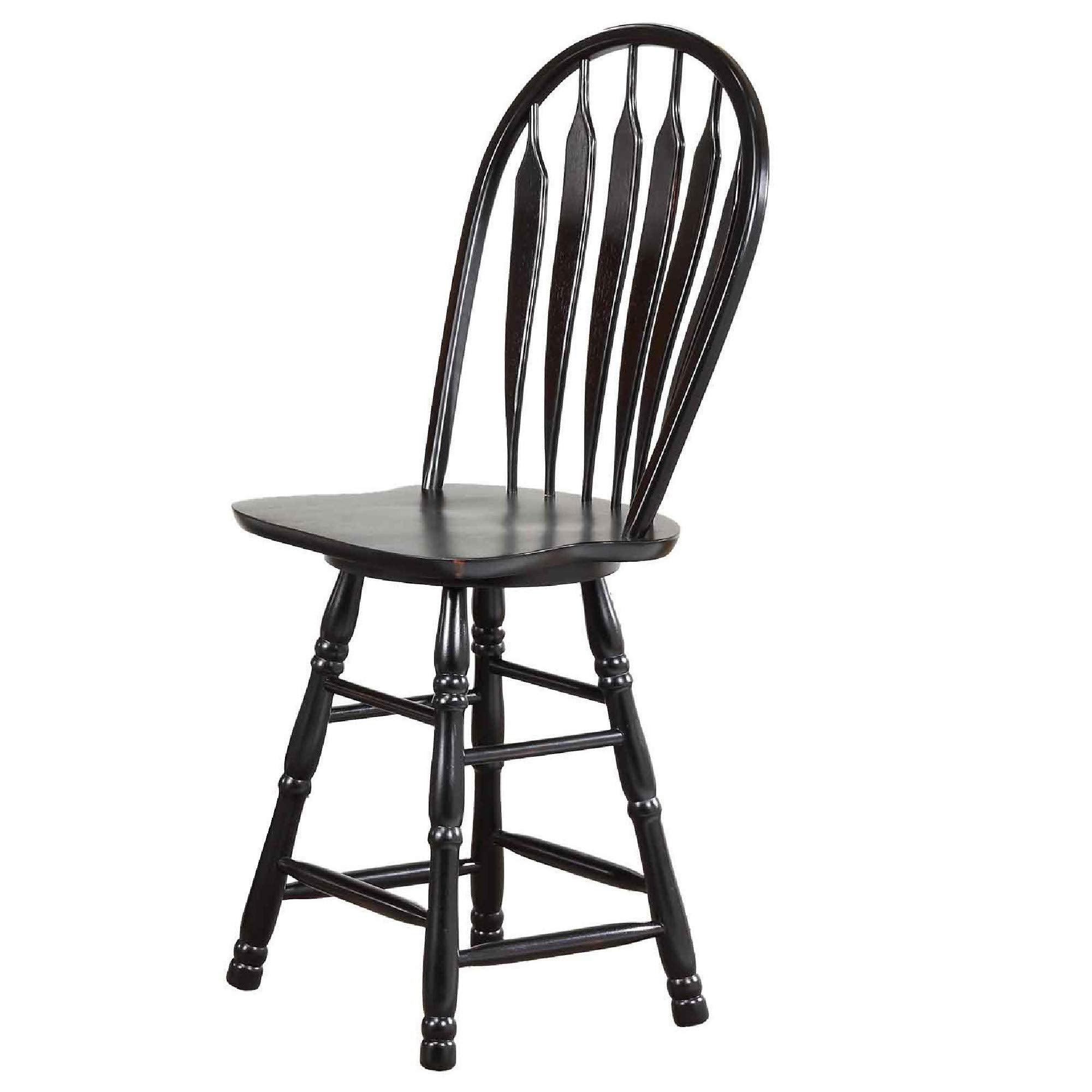 24" Swivel Barstool Antique Black - From Where - 