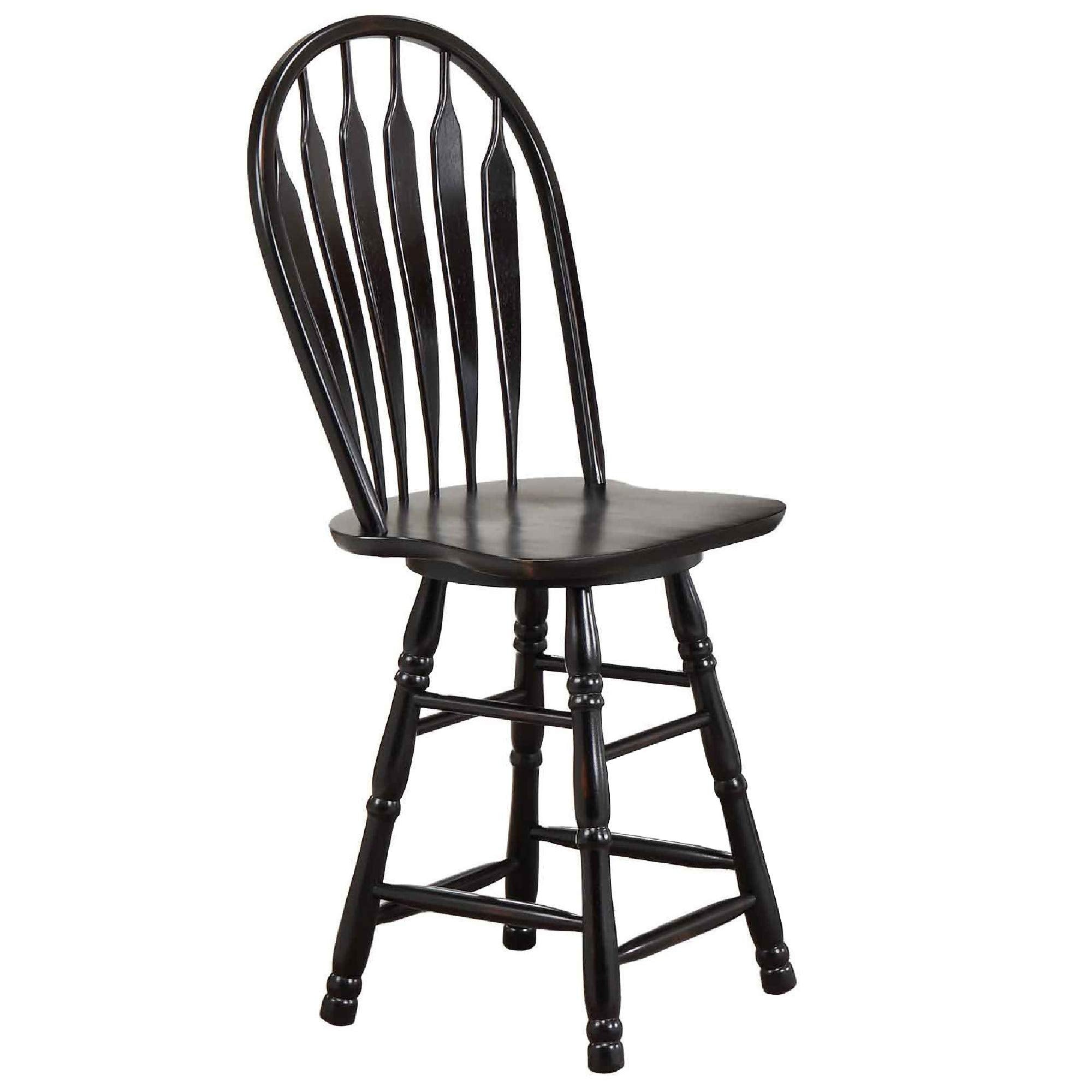 24" Swivel Barstool Antique Black - From Where - 
