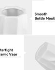 24" White Ceramic Floor Flower Vase - From Where - 