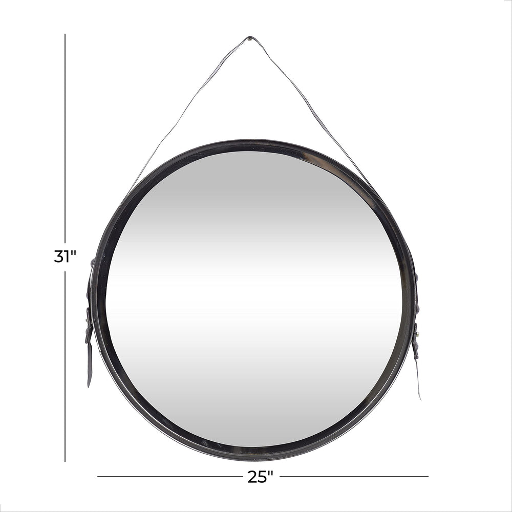 24x35" Black Metal Wall Mirror - From Where - 