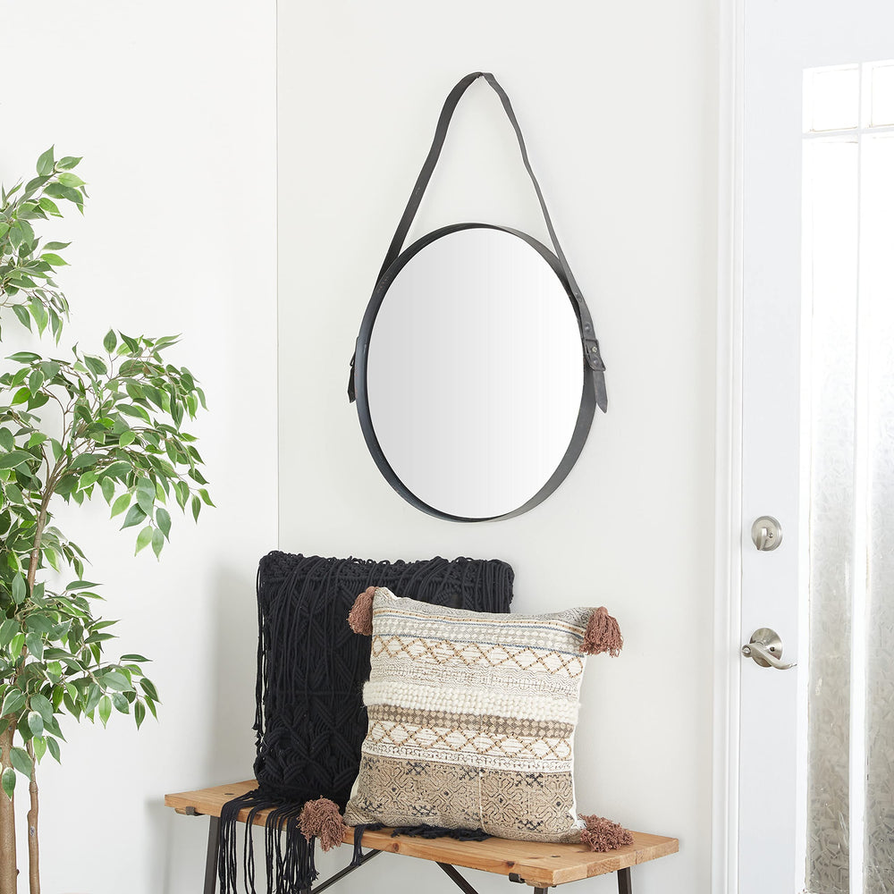24x35" Black Metal Wall Mirror - From Where - 