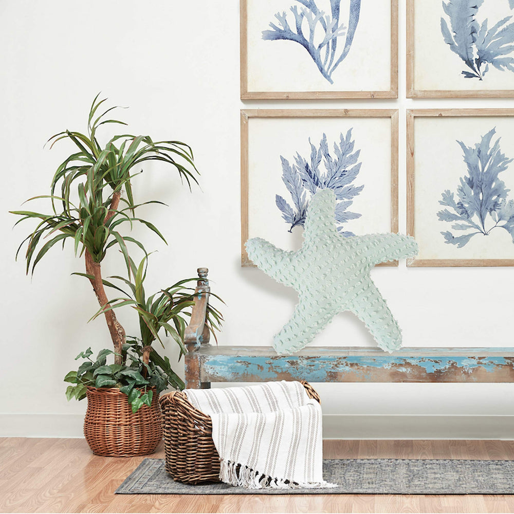 25" Tufted Starfish Throw Pillow - From Where - 