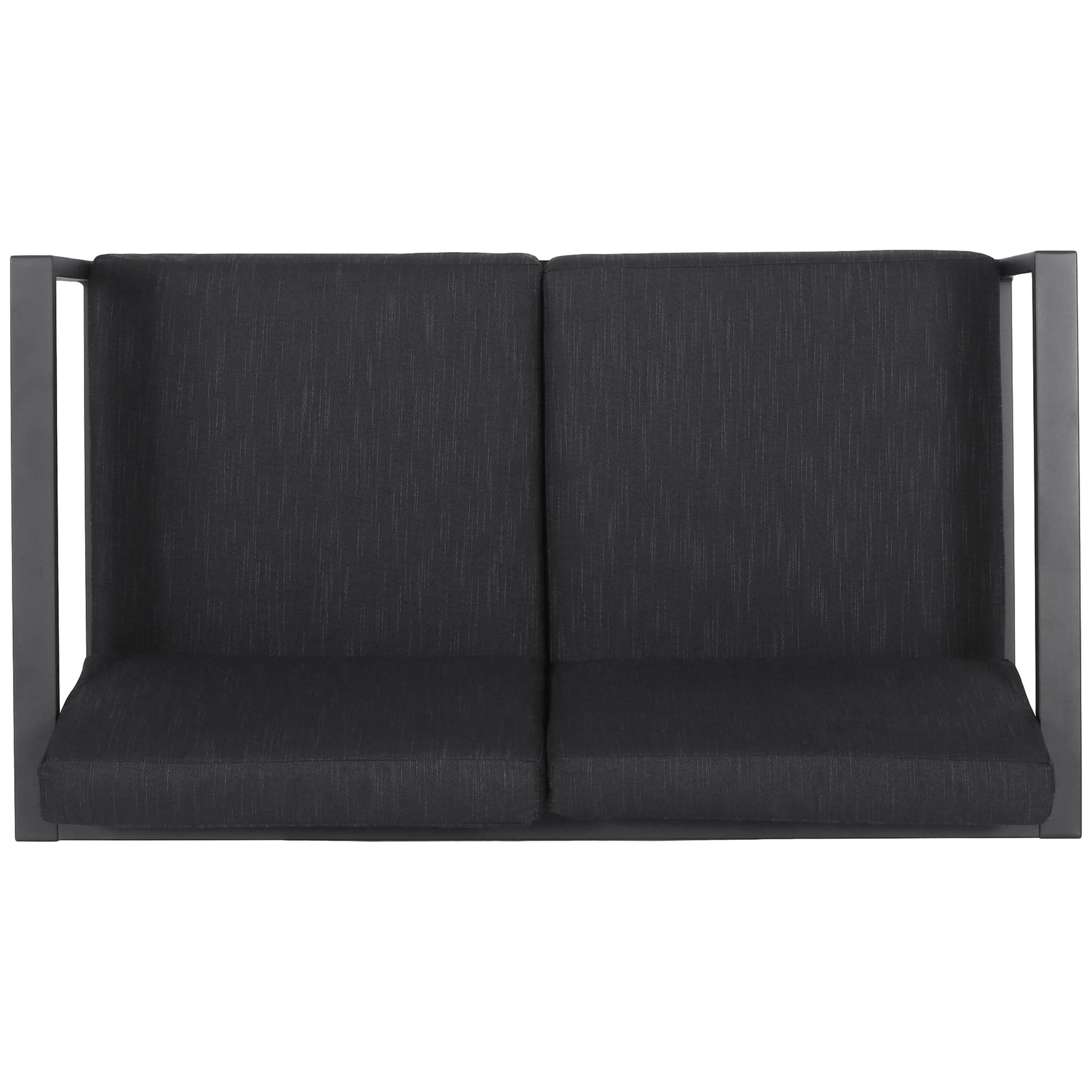Calderon 4 Piece Outdoor Aluminum Chat Set, Dark Gray