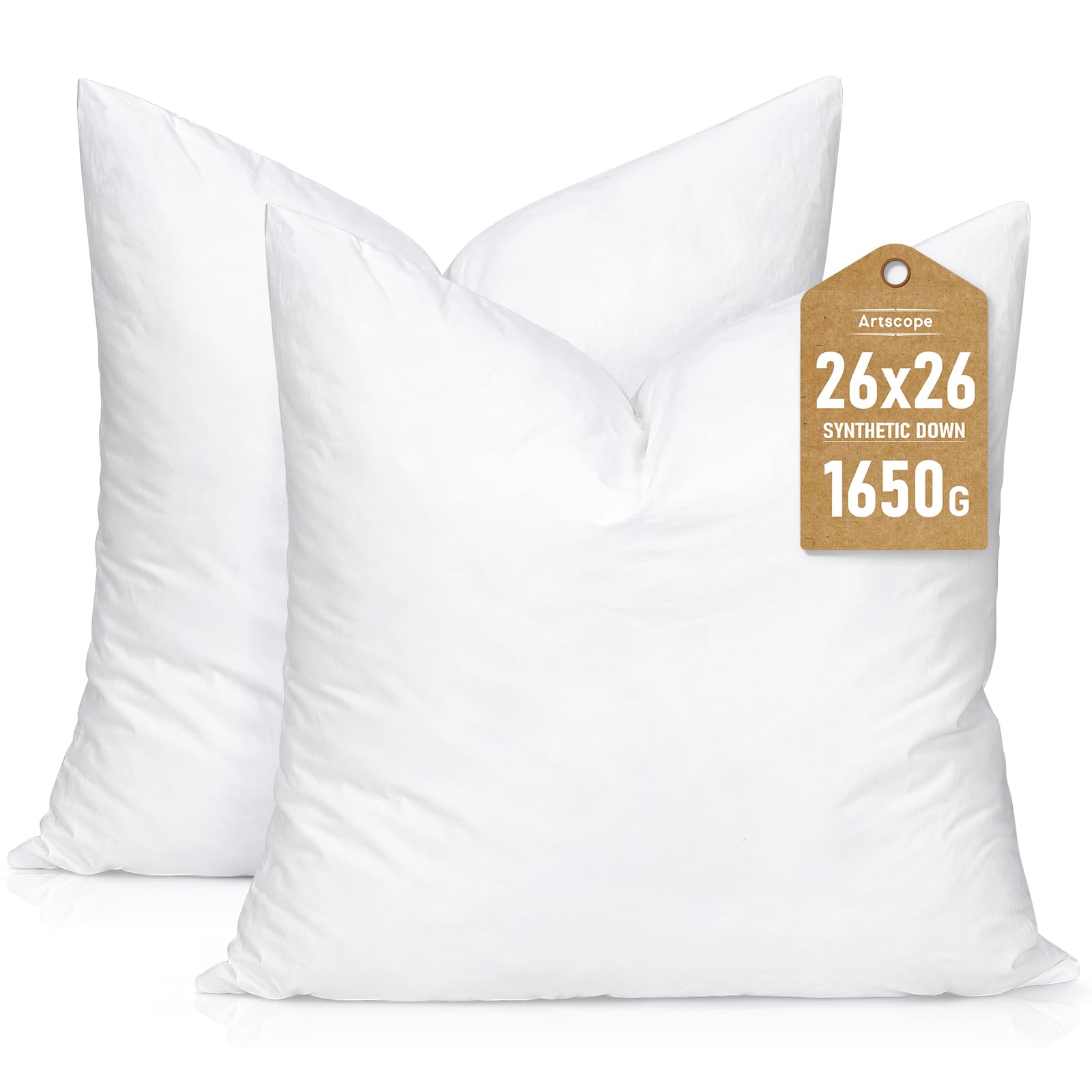 26" Down Pillow Insert (Set of 2) - From Where Finds - 
