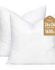 26" Down Pillow Insert (Set of 2) - From Where Finds - 
