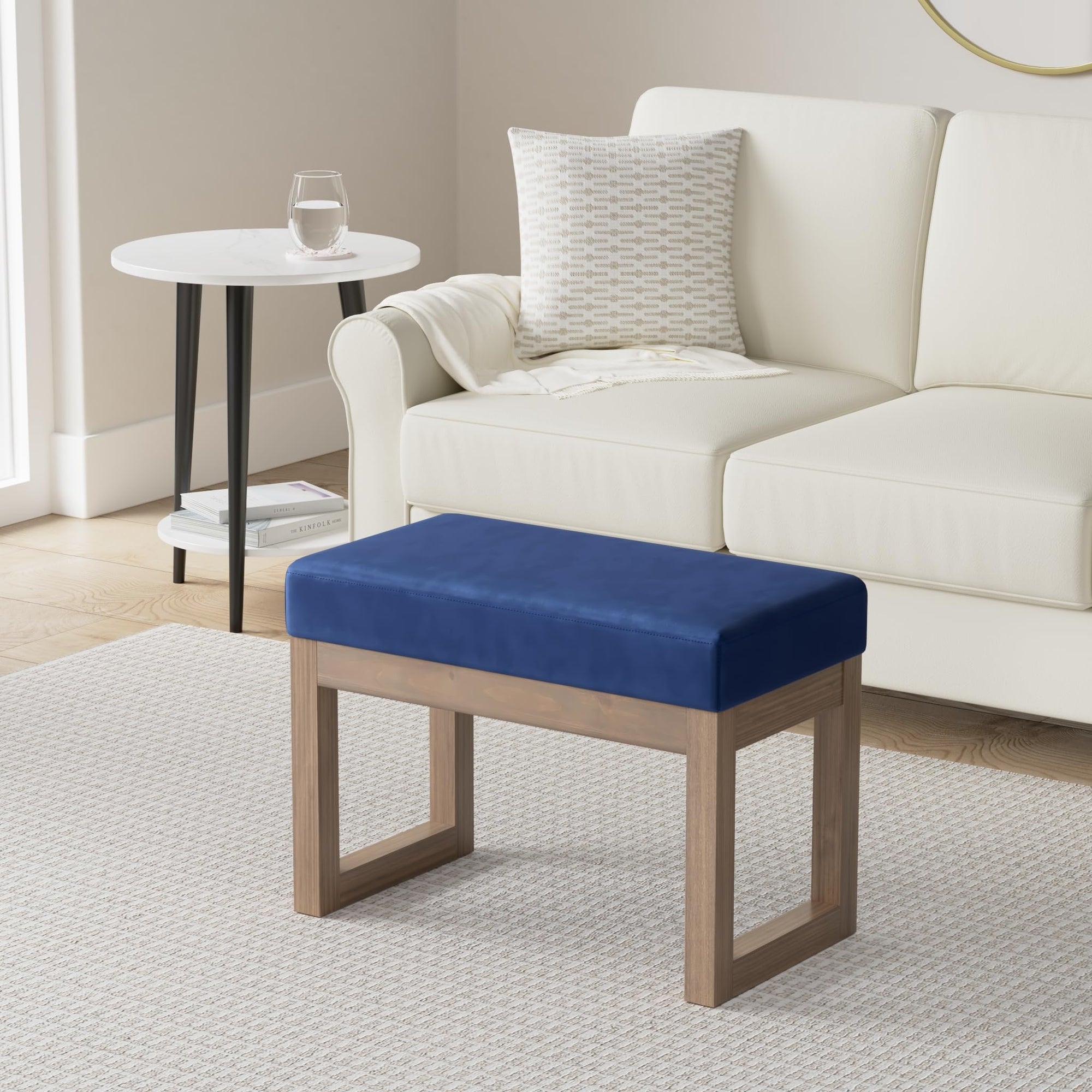 27 inch Wide Contemporary Rectangle Footstool - From Where - 