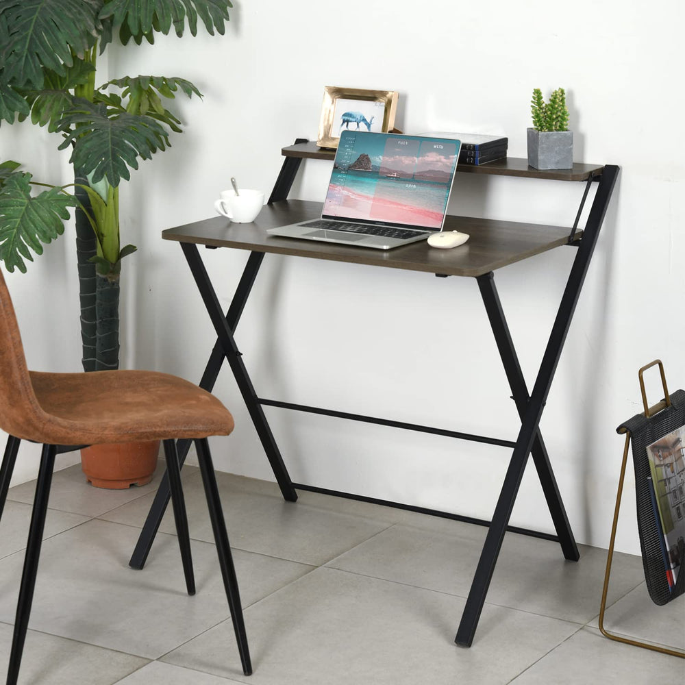 29.6" Foldable Desk with Tier - From Where - 