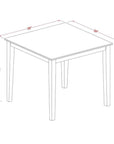 Pemberly Row 36" Traditional Asian Hardwood Dining Table in Walnut