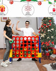 Costway Jumbo 4-to-Score 4 in A Row Giant Game Set Kids Adults Family Fun Red+Blue