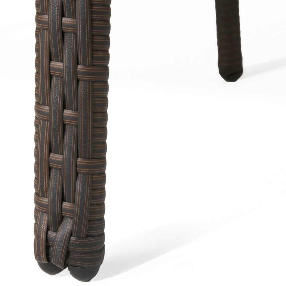 Cinque Terre Wicker Stacking Chairs, Set of 4, Multibrown/ Textured Beige