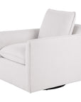 My Texas House Briar Swivel Accent Chair, Cream Linen