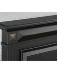 Roundhill Furniture Renova Vintage Black Wood Panel Bed, Queen