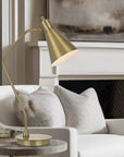 Cal Lighting Type A led bulb 12W max. Capstone task metal table lamp with swivel shade