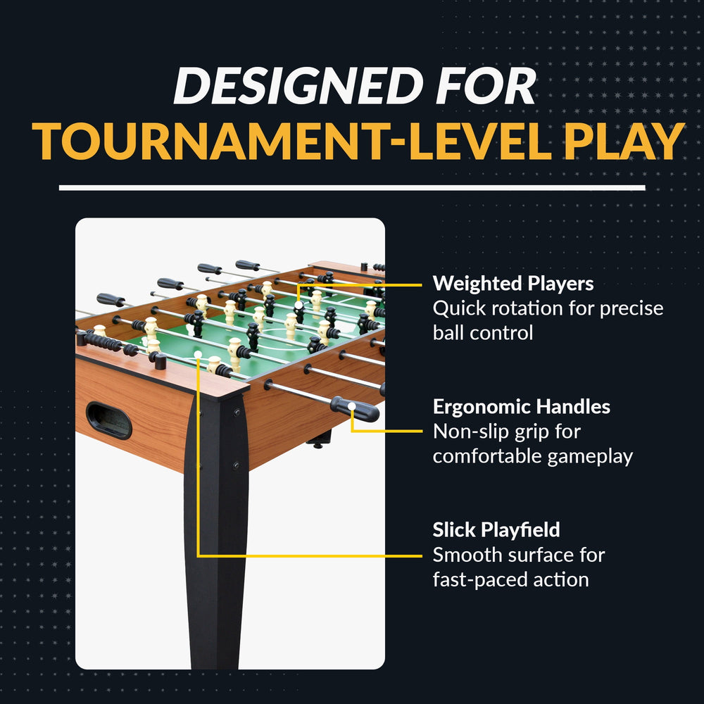 Hathaway Hurricane Foosball Table, 54-in, Light Cherry Finish