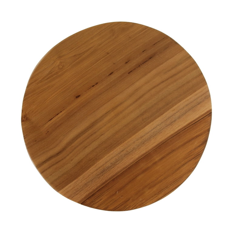 Maeve Open Slat Solid Wood Round Rustic Drum Accent Table by East at Main Natural Brown 12 x18