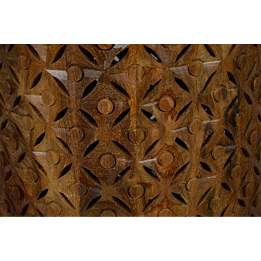 Jofran Decker Small Distressed Hardwood Global Drum End Table