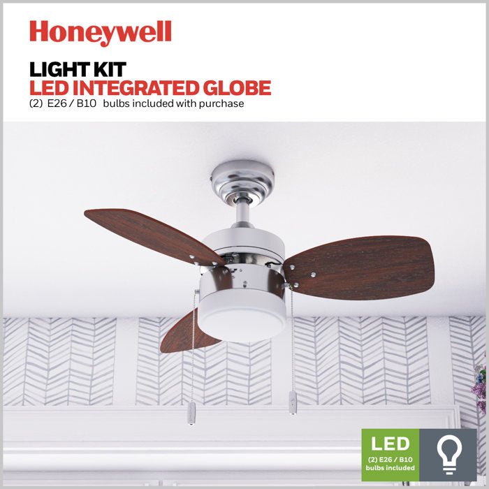3 Blades LED Ceiling Fan with Light Kit - From Where - 