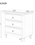 3 - Drawer Nightstand Bedside Table - From Where - 