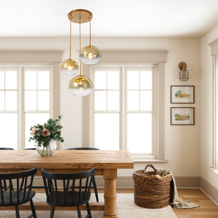 3 - Light Modern Cluster Glass Chandelier - From Where - 