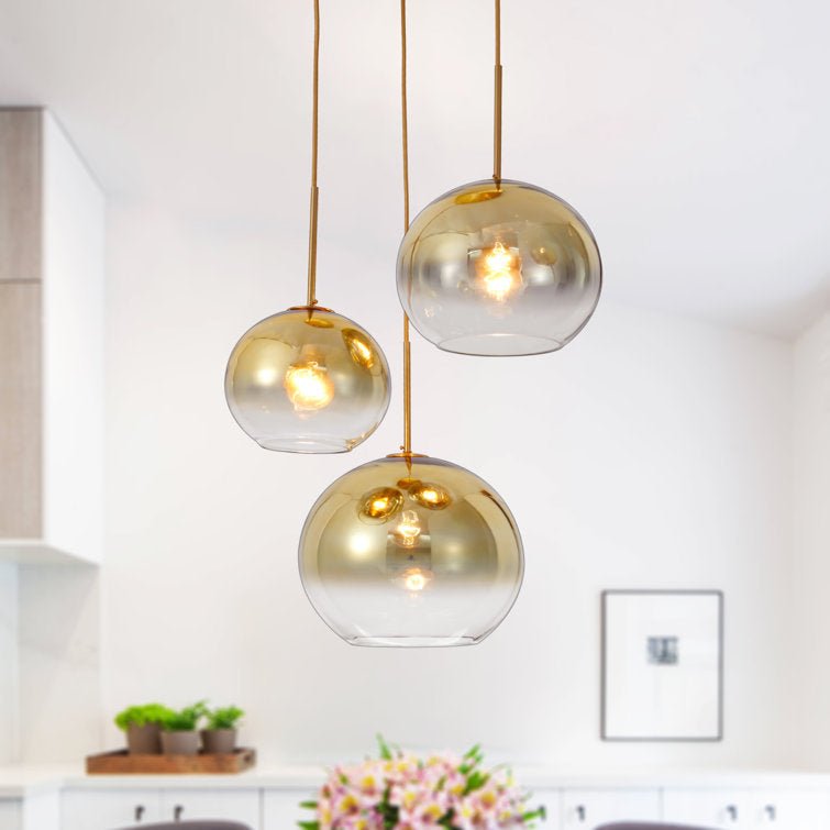 3 - Light Modern Cluster Glass Chandelier - From Where - 