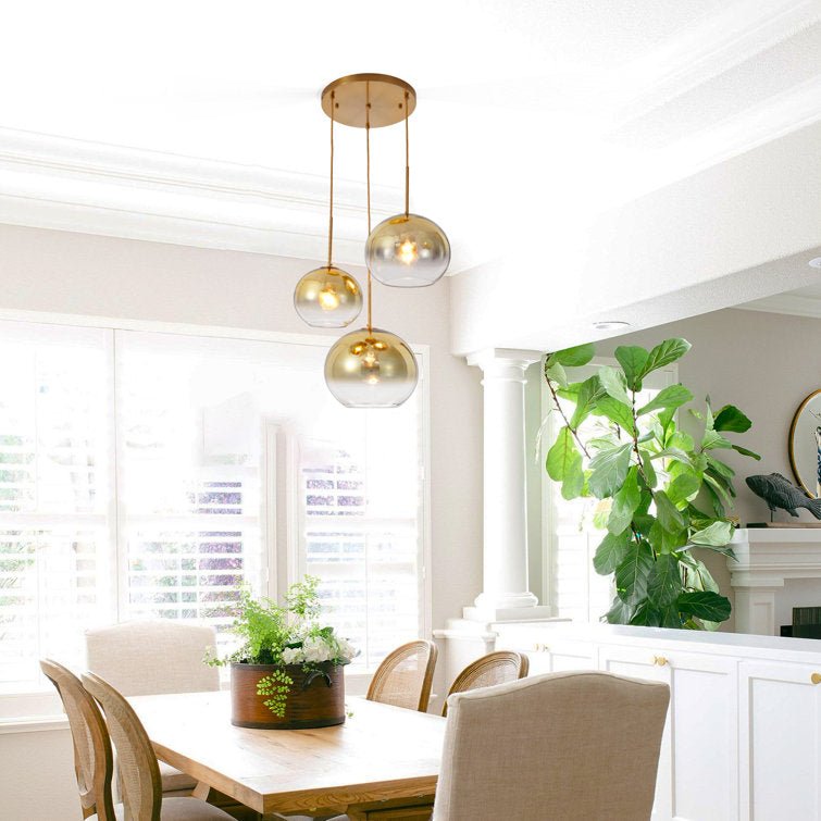 3 - Light Modern Cluster Glass Chandelier - From Where - 