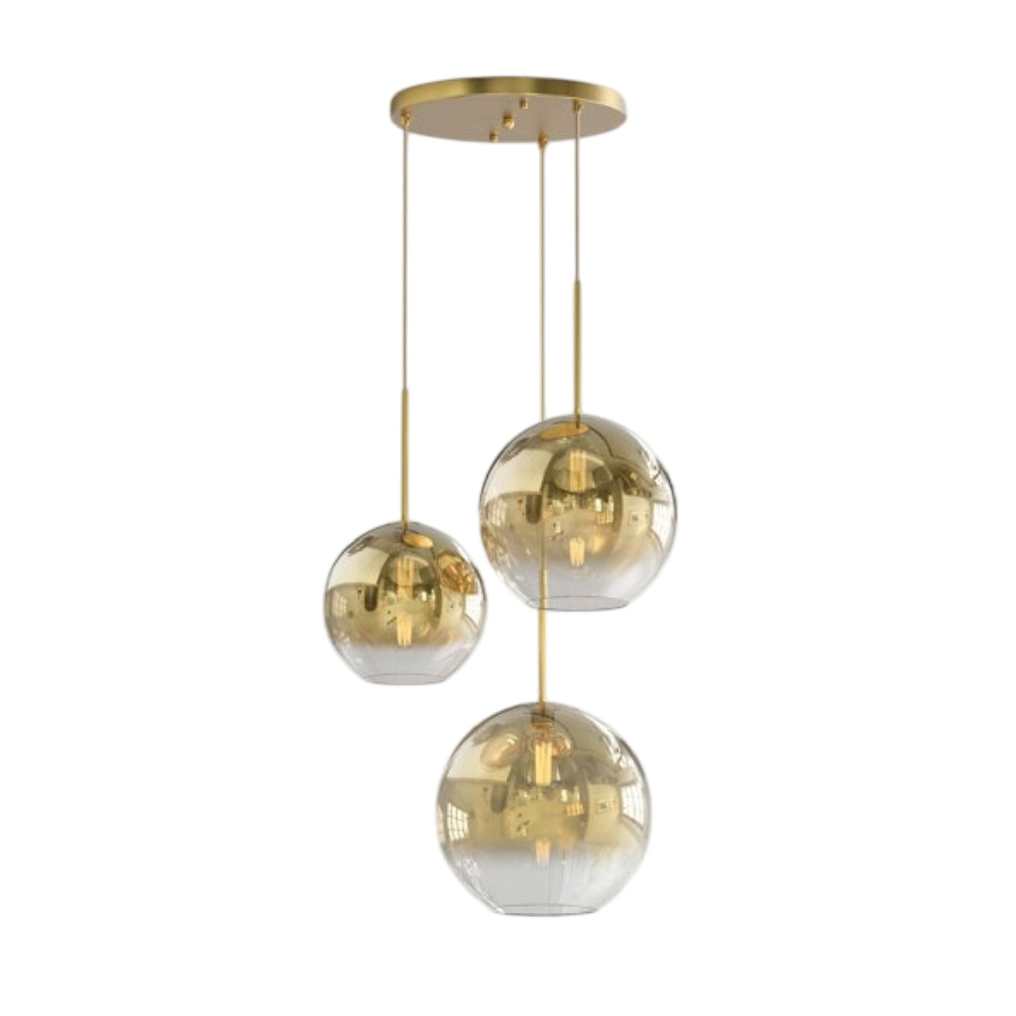 3 - Light Modern Cluster Glass Chandelier - From Where - 