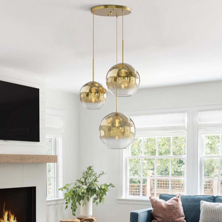 3 - Light Modern Cluster Glass Chandelier - From Where - 