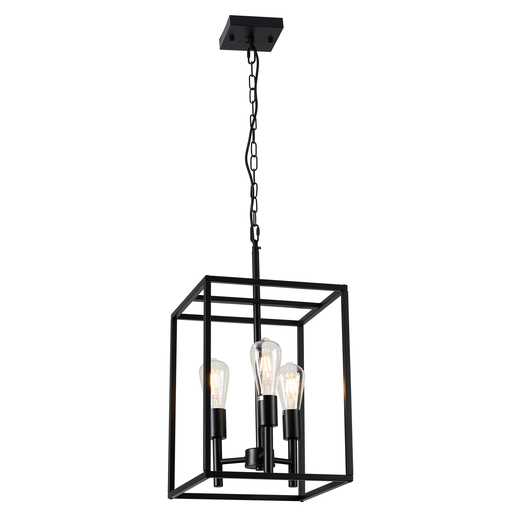 3 Light Pendant Light with Square Cage - From Where - 
