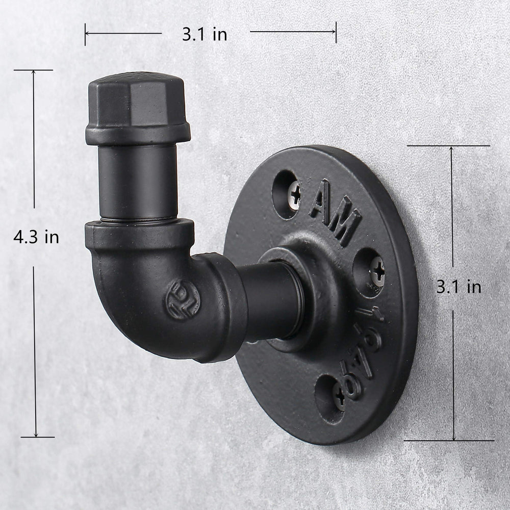 3 Pack Industrial Style Robe Towel Hook - From Where - 