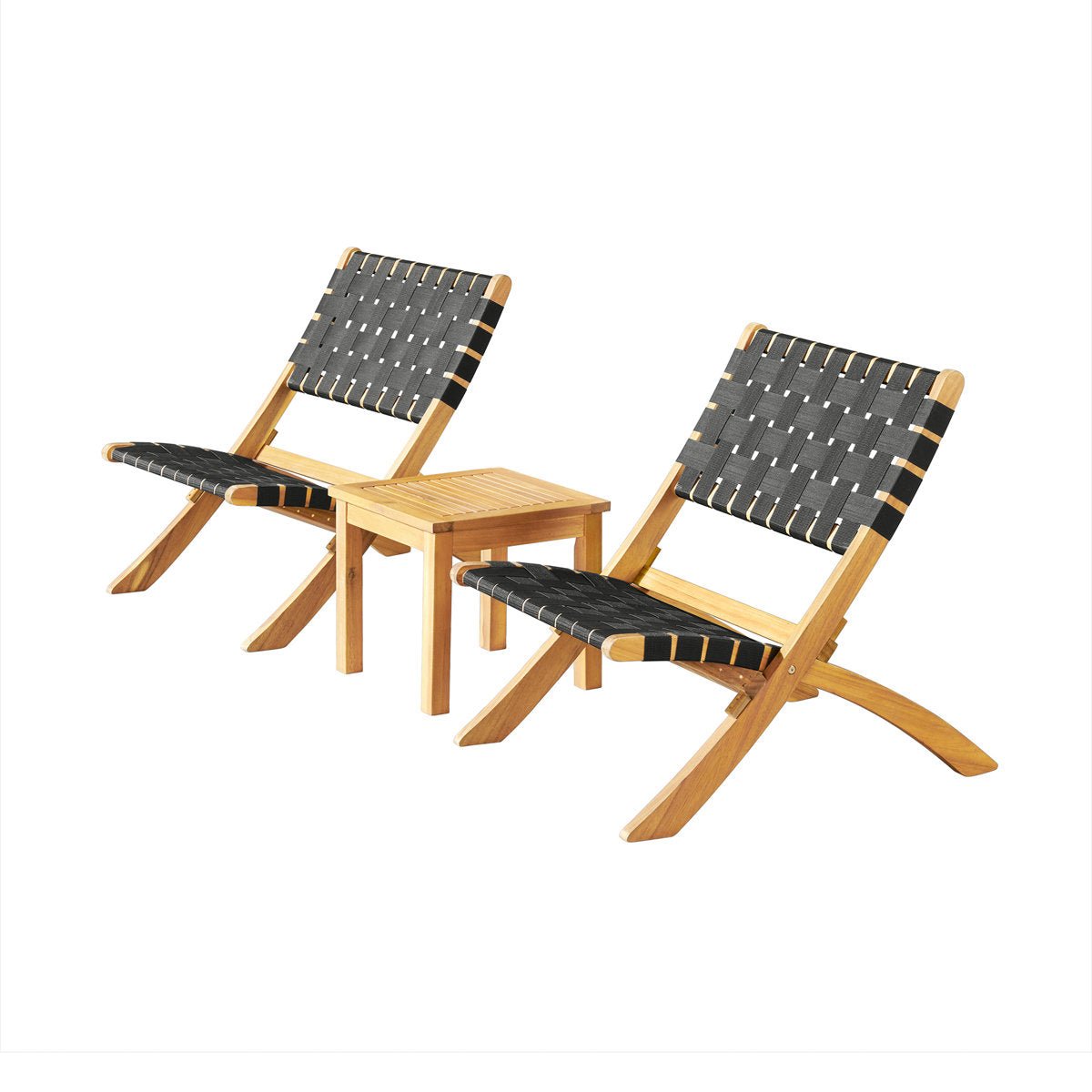 3 Pc Acacia Wood Outdoor Bistro Set - From Where - 