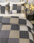 3 - Piece Cotton Quilt Set - From Where - 