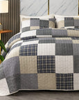 3 - Piece Cotton Quilt Set - From Where - 