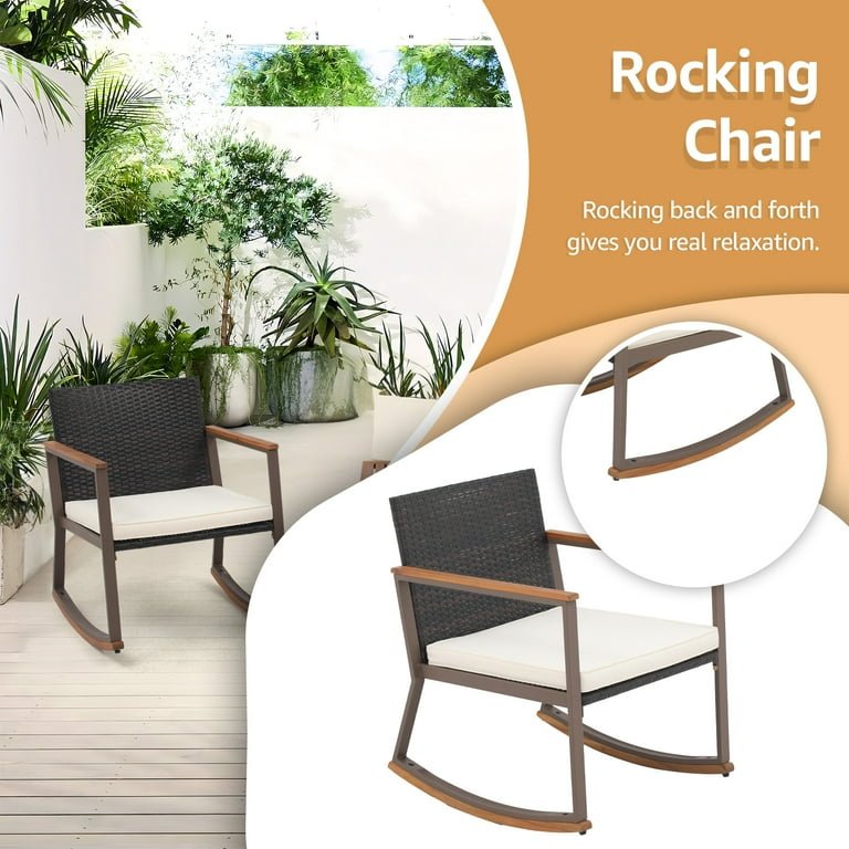 3 Piece Outdoor Furniture Wicker Bistro Set - From Where - 