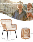 3 - Piece Rattan Patio Bistro Set - From Where - 