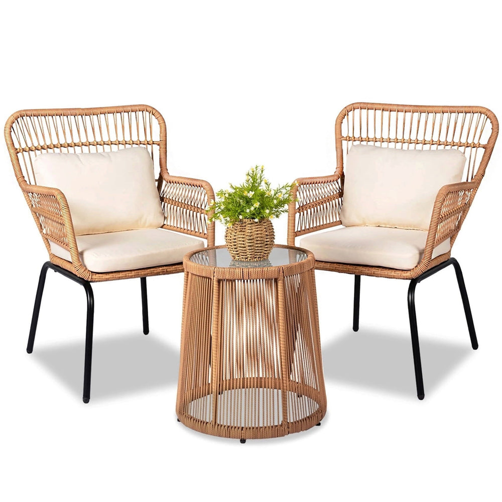 3 - Piece Rattan Patio Bistro Set - From Where -
