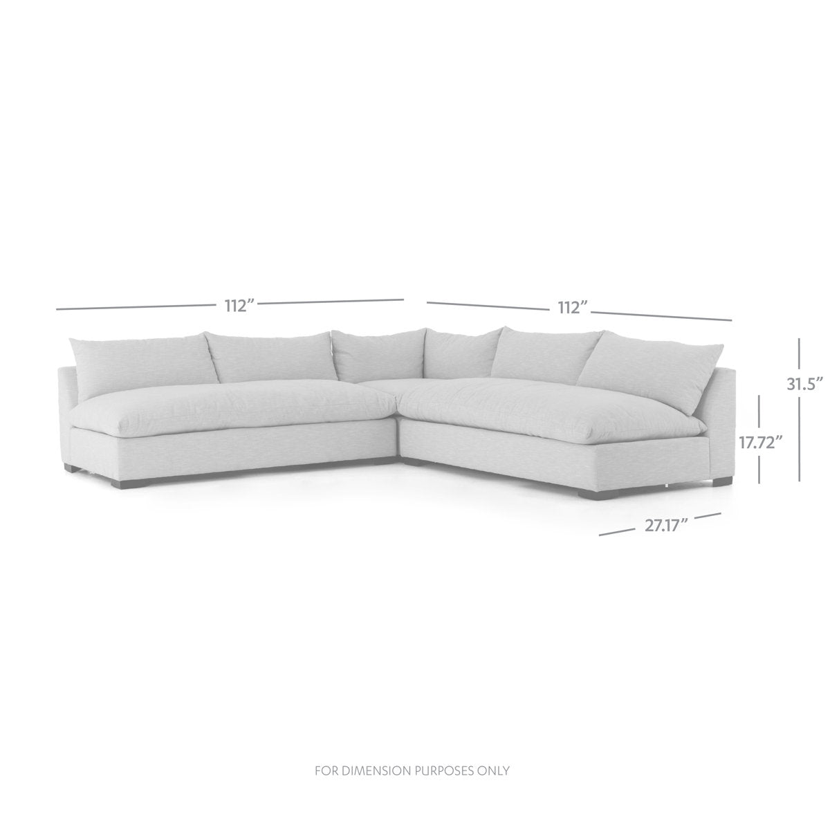 3 - Piece Upholstered Corner Sectional - From Where - 